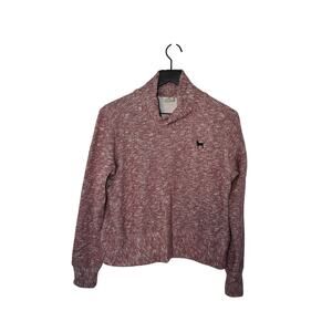 The Black Dog Pink Heathered Turtleneck Ribbed Sweater Sz M